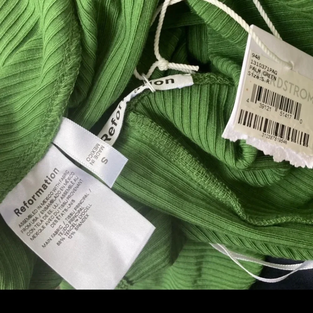 NWT Reformation Hilo Knit Dress Palm Green $148 Womens Small - Picture 11 of 12